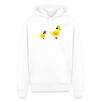 Pompiers Ducks - Jack - Sweat à capuche Premium bio Homme - blanc - Devant - Nico (187cm)