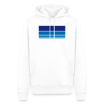 Background Blue - Men’s Premium Organic Hoodie - white - Front - Nico (187cm)