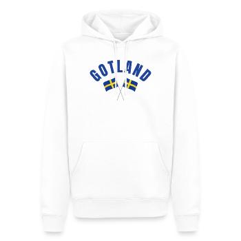Drapeaux suédois de Gotland - Sweat à capuche Premium bio Homme - blanc - Devant - Nico (187cm)