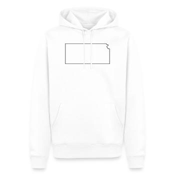 Kansas - Männer Premium Bio Hoodie - Weiß - Vorne - Nico (187cm)