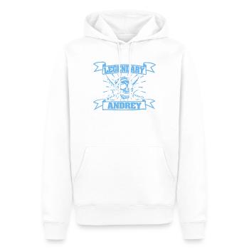 Andrey en chef de pirate - Sweat à capuche Premium bio Homme - blanc - Devant - Nico (187cm)