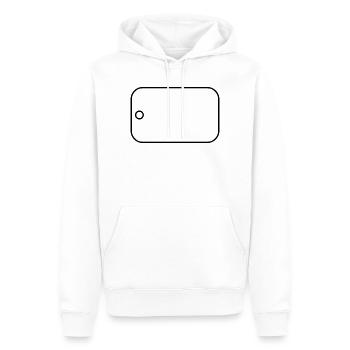 Plaques militaires - Sweat à capuche Premium bio Homme - blanc - Devant - Nico (187cm)