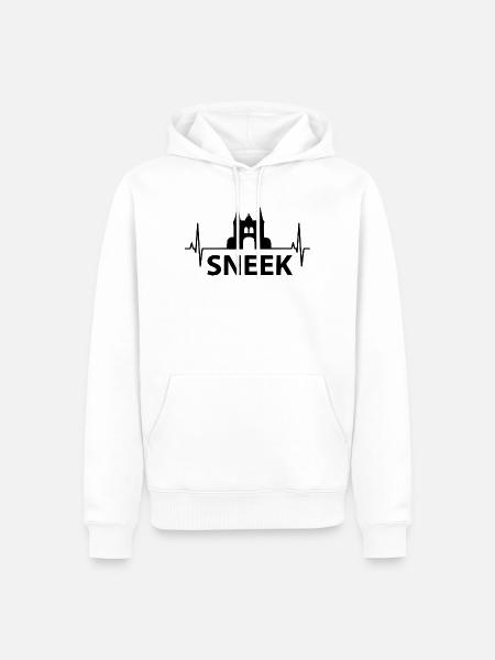 Sneek Heartbeat Friesland Design - Männer Premium Bio Hoodie - Weiß