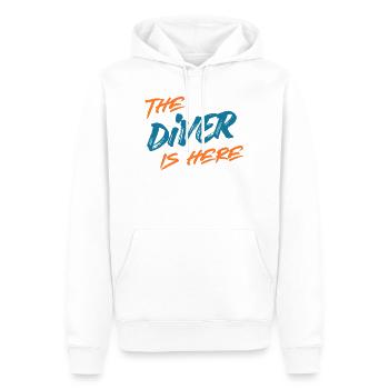 Der Taucher ist da, witzig - Männer Premium Bio Hoodie - Weiß - Vorne - Nico (187cm)