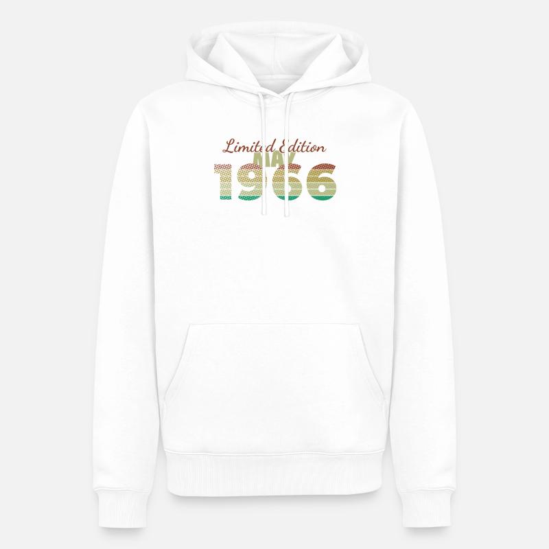 60e anniversaire Édition Limitée (SCR) 05/1966 - Sweat à capuche Premium bio Homme - blanc