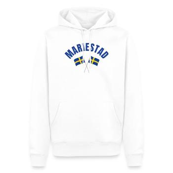 Mariestad a traversé les drapeaux suédois - Sweat à capuche Premium bio Homme - blanc - Devant - Nico (187cm)