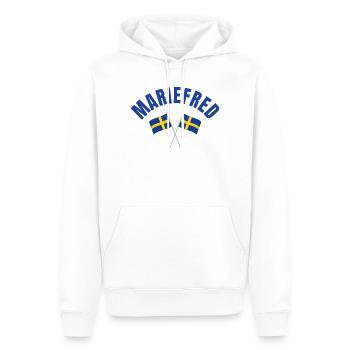 Mariefred Schwedische Flaggen - Männer Premium Bio Hoodie - Weiß - Vorne - Nico (187cm)