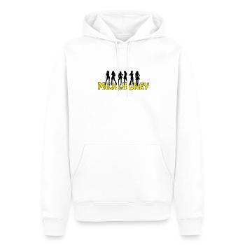 Lait et miel - Sweat à capuche Premium bio Homme - blanc - Devant - Nico (187cm)