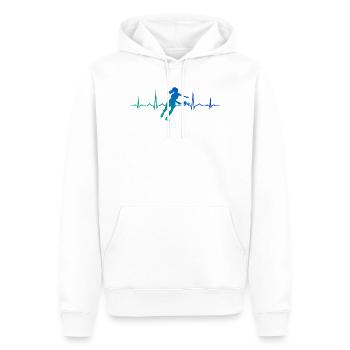 Pickleball athlete Fans mit Pickleballspielerinnen - Männer Premium Bio Hoodie - Weiß - Vorne - Nico (187cm)