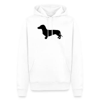Dackel Teckel Silhouette - Männer Premium Bio Hoodie - Weiß - Vorne - Nico (187cm)