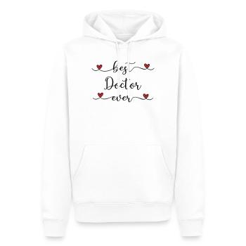 Meilleur médecin du monde - Sweat à capuche Premium bio Homme - blanc - Devant - Nico (187cm)