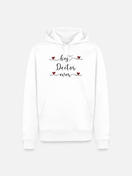 bester Arzt der Welt - Männer Premium Bio Hoodie - Weiß