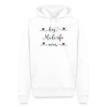 Hebamme - Männer Premium Bio Hoodie - Weiß - Vorne - Nico (187cm)