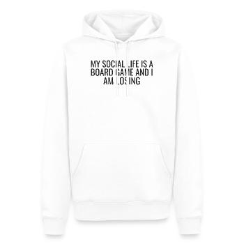 Ultrarunner Tee - Sweat à capuche Premium bio Homme - blanc - Devant - Nico (187cm)