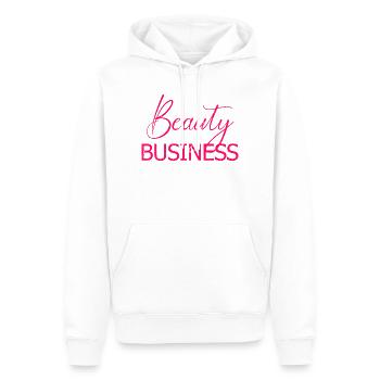 Salon de maquilleuse Beauty Is My Business - Sweat à capuche Premium bio Homme - blanc - Devant - Nico (187cm)