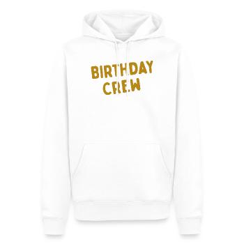 Birthday Crew - Männer Premium Bio Hoodie - Weiß - Vorne - Nico (187cm)