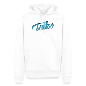 Écriture de tatouage en sarcelle-ci - Sweat à capuche Premium bio Homme - blanc - Devant - Nico (187cm)