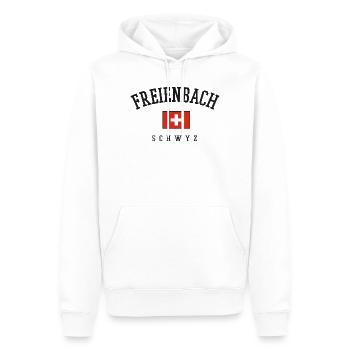 Freienbach Schwyz Schweizer Flagge - Männer Premium Bio Hoodie - Weiß - Vorne - Nico (187cm)