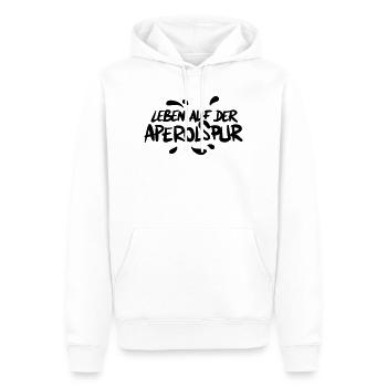 Leben auf der Aperolspur Spruch - Männer Premium Bio Hoodie - Weiß - Vorne - Nico (187cm)