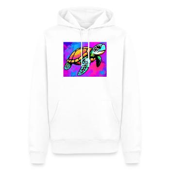 Schildkröte - Männer Premium Bio Hoodie - Weiß - Vorne - Nico (187cm)