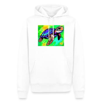 Schildkröte - Männer Premium Bio Hoodie - Weiß - Vorne - Nico (187cm)