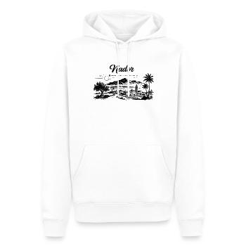 Nador - Sweat à capuche Premium bio Homme - blanc - Devant - Nico (187cm)