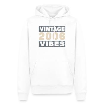 Jubiläum 2006 – 20 Jahre - Männer Premium Bio Hoodie - Weiß - Vorne - Nico (187cm)