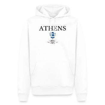 Athènes souvenirs, design élégant Athènes - Sweat à capuche Premium bio Homme - blanc - Devant - Nico (187cm)