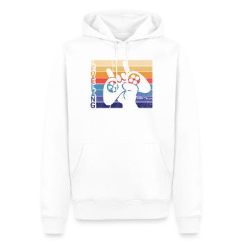 Leveling Gamer Controller - Men’s Premium Organic Hoodie - white - Front - Nico (187cm)