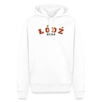 Łódź Fondée en 1986 - Sweat à capuche Premium bio Homme - blanc - Devant - Nico (187cm)