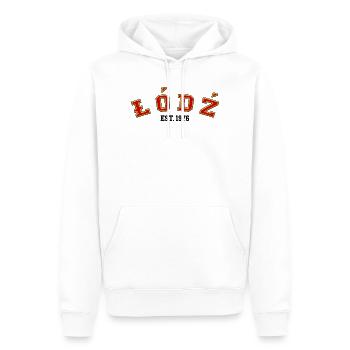 Łódź Fondé en 1976 - Sweat à capuche Premium bio Homme - blanc - Devant - Nico (187cm)