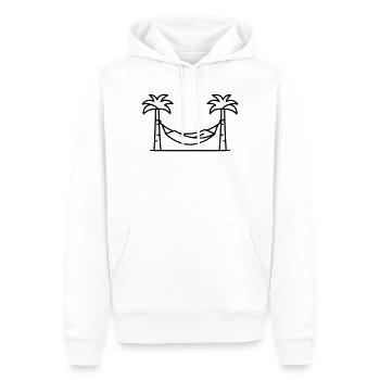 Plan des vacances des palmiers Hammock - Sweat à capuche Premium bio Homme - blanc - Devant - Nico (187cm)