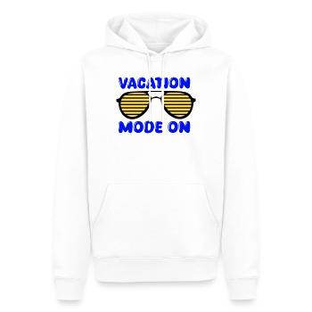 Urlaubsmodus an - Männer Premium Bio Hoodie - Weiß - Vorne - Nico (187cm)