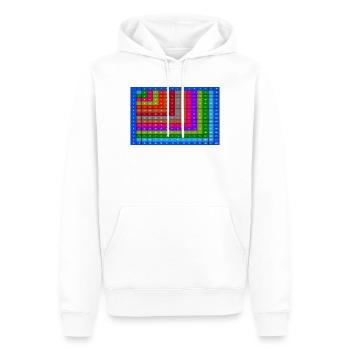 Nummerierte bunte Multiplikationstabelle 15x15 - Männer Premium Bio Hoodie - Weiß - Vorne - Nico (187cm)