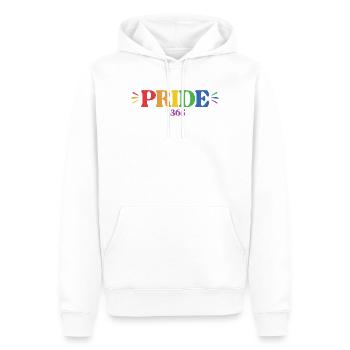 LGBT-Pride-Monat – Pride 365 Tage - Männer Premium Bio Hoodie - Weiß - Vorne - Nico (187cm)