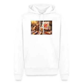 Chico 11: Muttertag 2026 - Männer Premium Bio Hoodie - Weiß - Vorne - Nico (187cm)