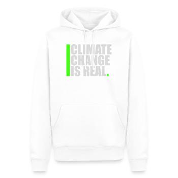 Le changement climatique est la véritable science du changement climatique - Sweat à capuche Premium bio Homme - blanc - Devant - Nico (187cm)