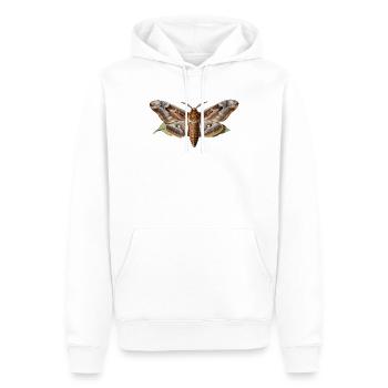 Großer Nachtnachtfalter – Agrius convolvuli - Männer Premium Bio Hoodie - Weiß - Vorne - Nico (187cm)