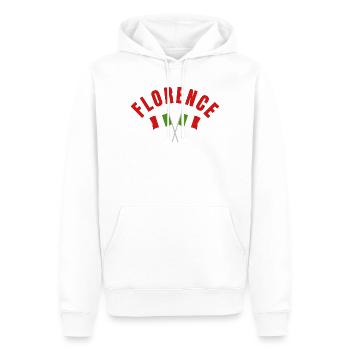 Emblème du drapeau italien de Florence - Sweat à capuche Premium bio Homme - blanc - Devant - Nico (187cm)