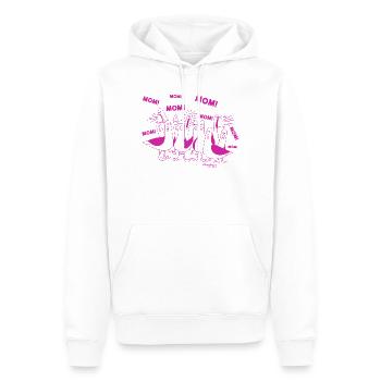 Mouette drôle Maman Maman Vie océanique Oiseau de la fête des mères - Sweat à capuche Premium bio Homme - blanc - Devant - Nico (187cm)