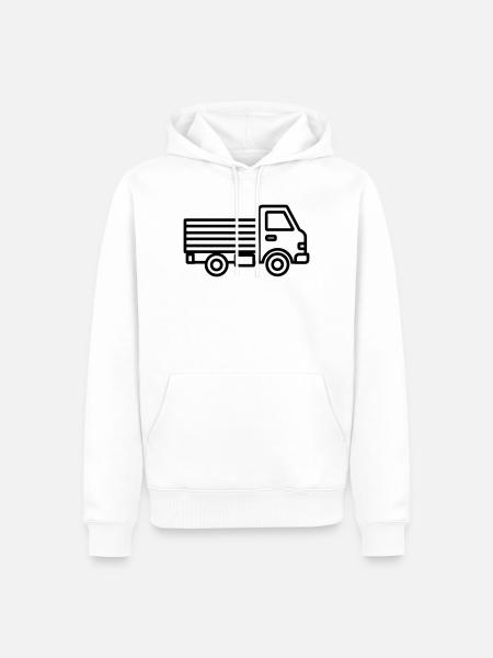 Lkw - Männer Premium Bio Hoodie - Weiß