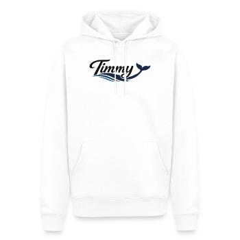 Timmy Wal Typografie Wellen - Männer Premium Bio Hoodie - Weiß - Vorne - Nico (187cm)