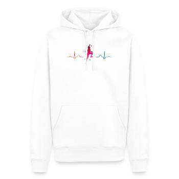 Boulderer Herzschlag Boulder Bouldern - Männer Premium Bio Hoodie - Weiß - Vorne - Nico (187cm)