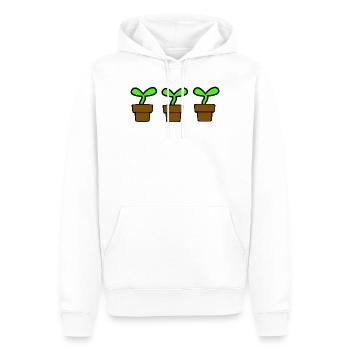 Garten - Männer Premium Bio Hoodie - Weiß - Vorne - Nico (187cm)
