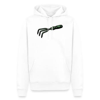 Gartenkralle Handgrubber Icon - Männer Premium Bio Hoodie - Weiß - Vorne - Nico (187cm)