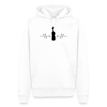 Violon Violon - Sweat à capuche Premium bio Homme - blanc - Devant - Nico (187cm)