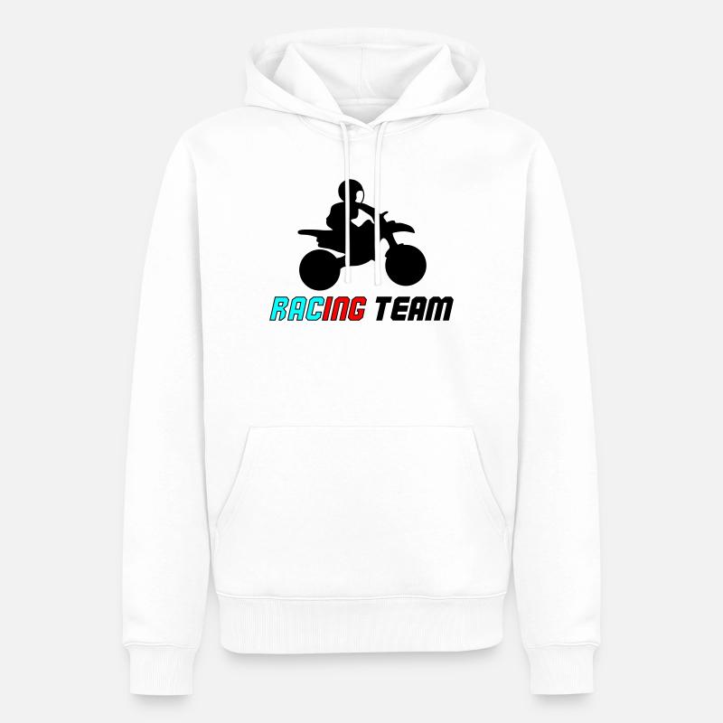 Course Neon Typo Sprint - Sweat à capuche Premium bio Homme - blanc