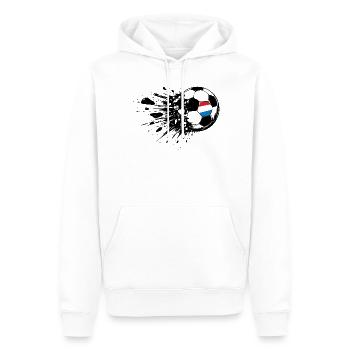 Football Holland Flag Ball Design - Sweat à capuche Premium bio Homme - blanc - Devant - Nico (187cm)