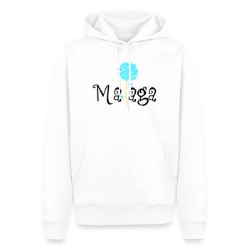 Malaga Biznaga - Sweat à capuche Premium bio Homme - blanc - Devant - Nico (187cm)