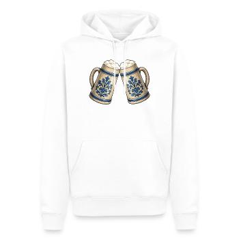 Ornement de chopes de bière - Sweat à capuche Premium bio Homme - blanc - Devant - Nico (187cm)
